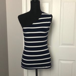 Boston Proper Asymmetric Sleeve Top